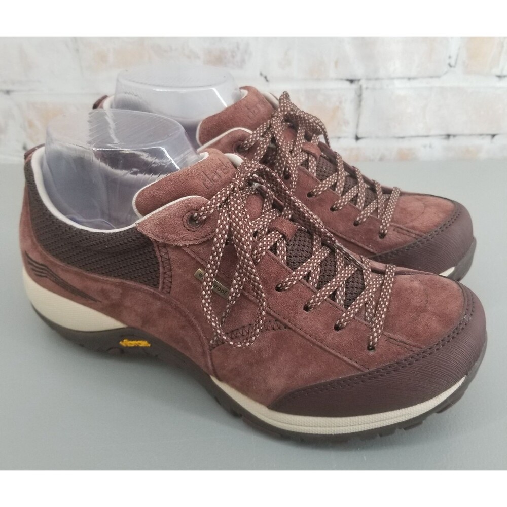 Dansko Paisley Waterproof Mahogany Suede Sneaker Women's Size EU 38 US 7.5-8